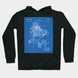 Vintage Camera Patent - Photographic Camera Art - Blueprint Hoodie